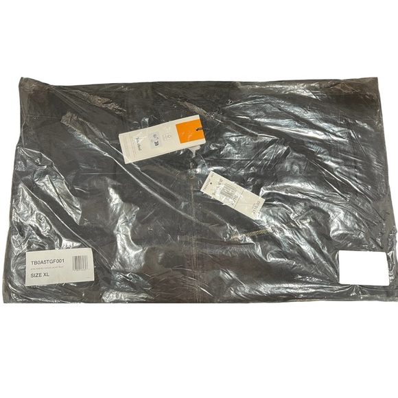 Timberland Stafford Washed Canvas Jacket Mens XL Black Corduroy Collar New - Picture 7 of 8